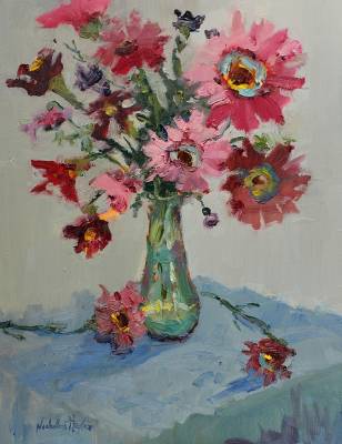 "Daisy Daisy" - oil on board - Painting by Nicholas Hayter, an artist from Hawke's Bay, New Zealand.