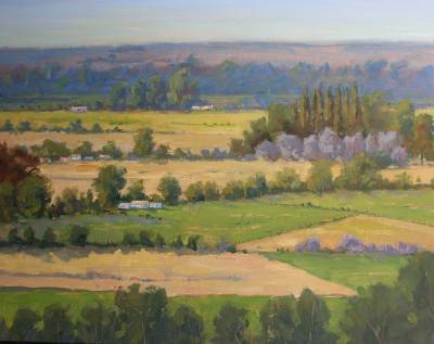 "View to Central Hawkes Bay" - oil on canvas - Painting by Nicholas Hayter, an artist from Hawke's Bay, New Zealand.