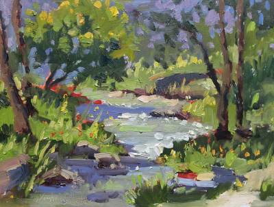 "A Place to Rest" - oil on board, Plein Air - Painting by Nicholas Hayter, an artist from Hawke's Bay, New Zealand.