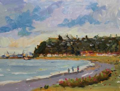 "Towards the Port" - oil on board, Plein Air - Painting by Nicholas Hayter, an artist from Hawke's Bay, New Zealand.