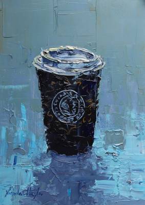 "Regular" - oil on board - Painting by Nicholas Hayter, an artist from Hawke's Bay, New Zealand.