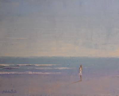 "Ocean Calm" - oil on board - Painting by Nicholas Hayter, an artist from Hawke's Bay, New Zealand.